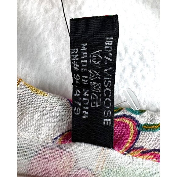 Me 2 Magic Mini tiered floral colorful vibrant mini dress sz L - Picture 9 of 9